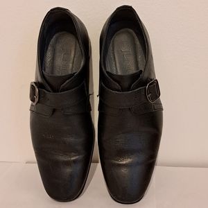 Boy black textured leather dress shoes great quality size 35 European made